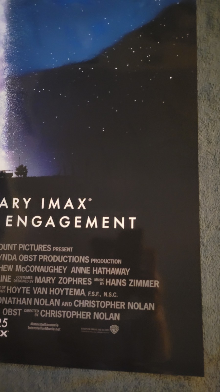 Interstellar 10th Anniversary IMAX 27×40 DS Movie Poster Double sided MINT