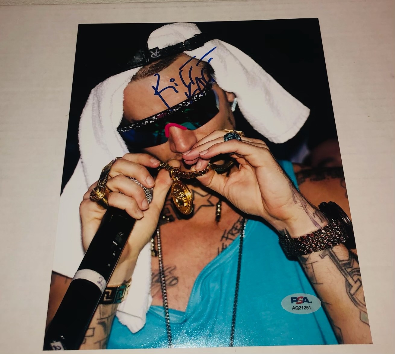 Riff Raff Jody Highroller Neon Icon Vanilla Gorilla Signed 8×10 Photo PSA RARE