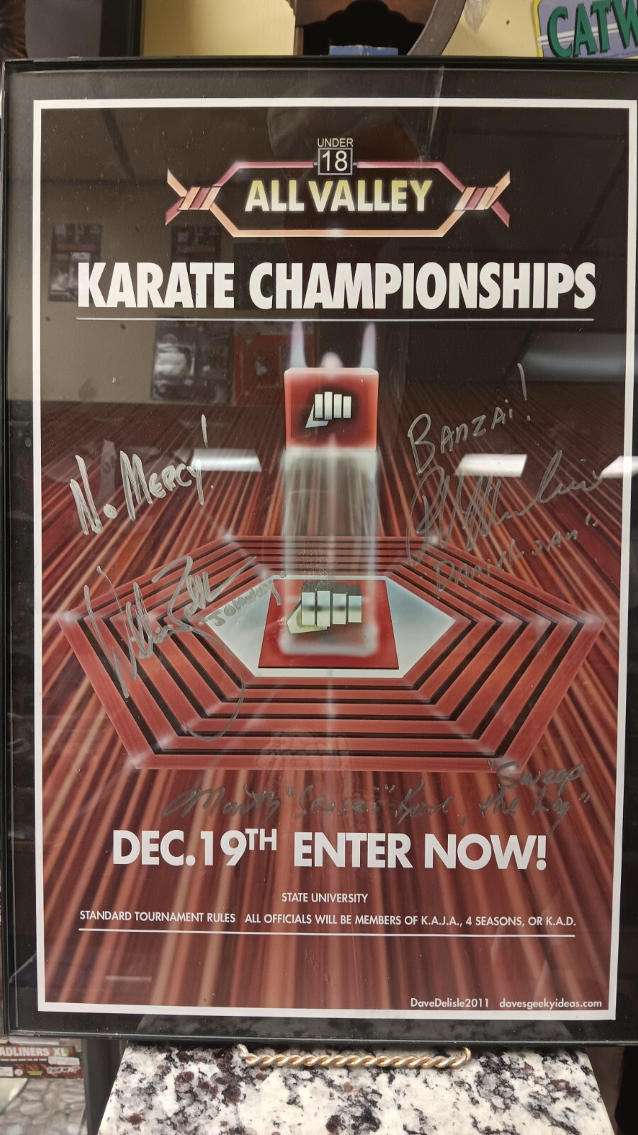 Karate Kid 11×17 cobra kai signed poster each auto with 2 inscriptions