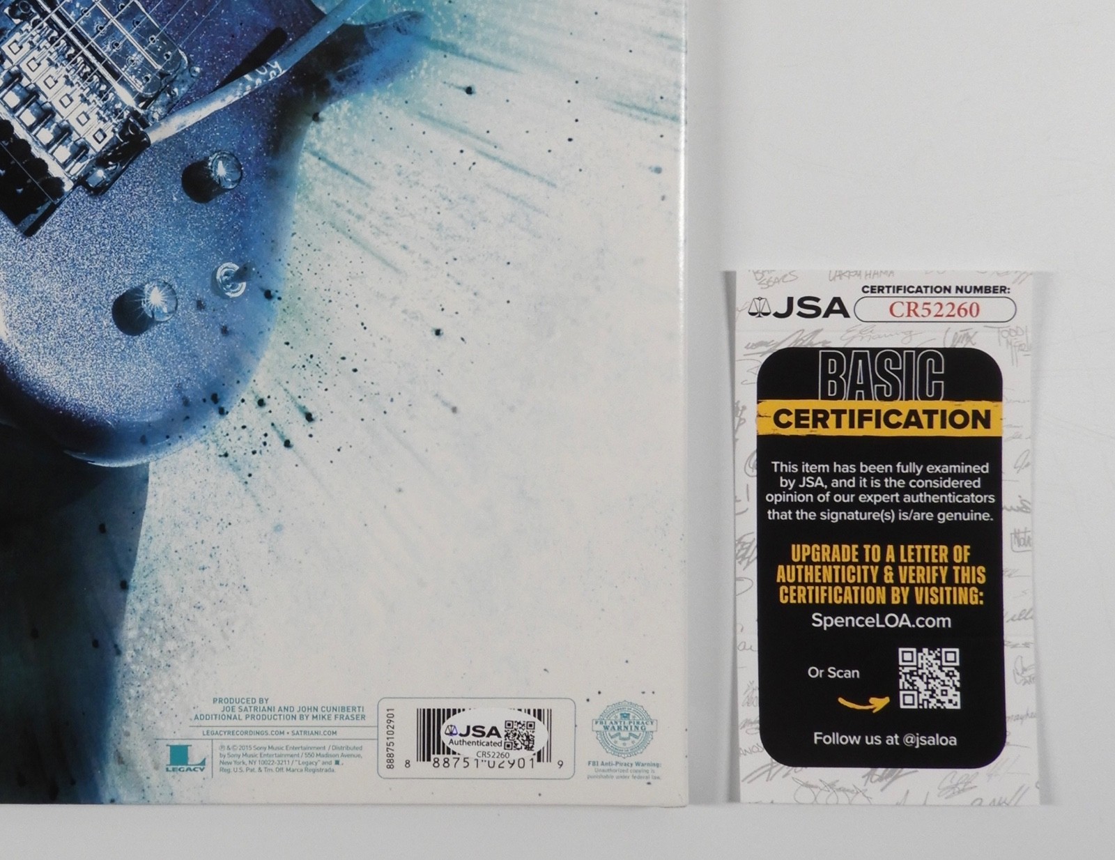 Joe Satriani JSA Signed Autograph Album Record Vinyl Shockwave Supernova
