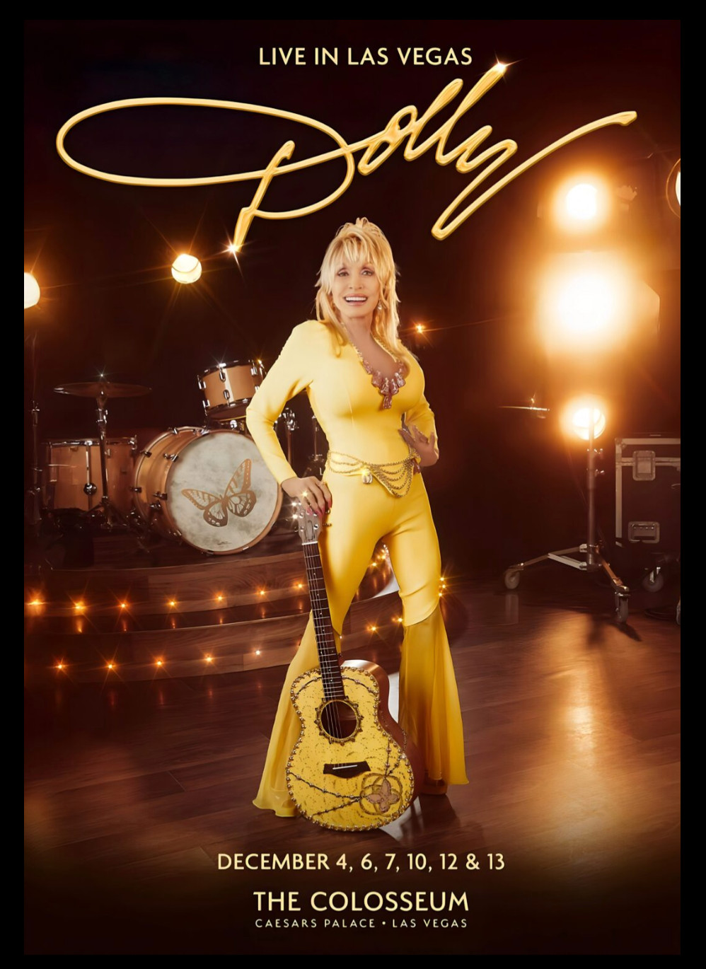 Dolly Parton Live in Las Vegas Colosseum Caesars Palace Country Music Poster 11x