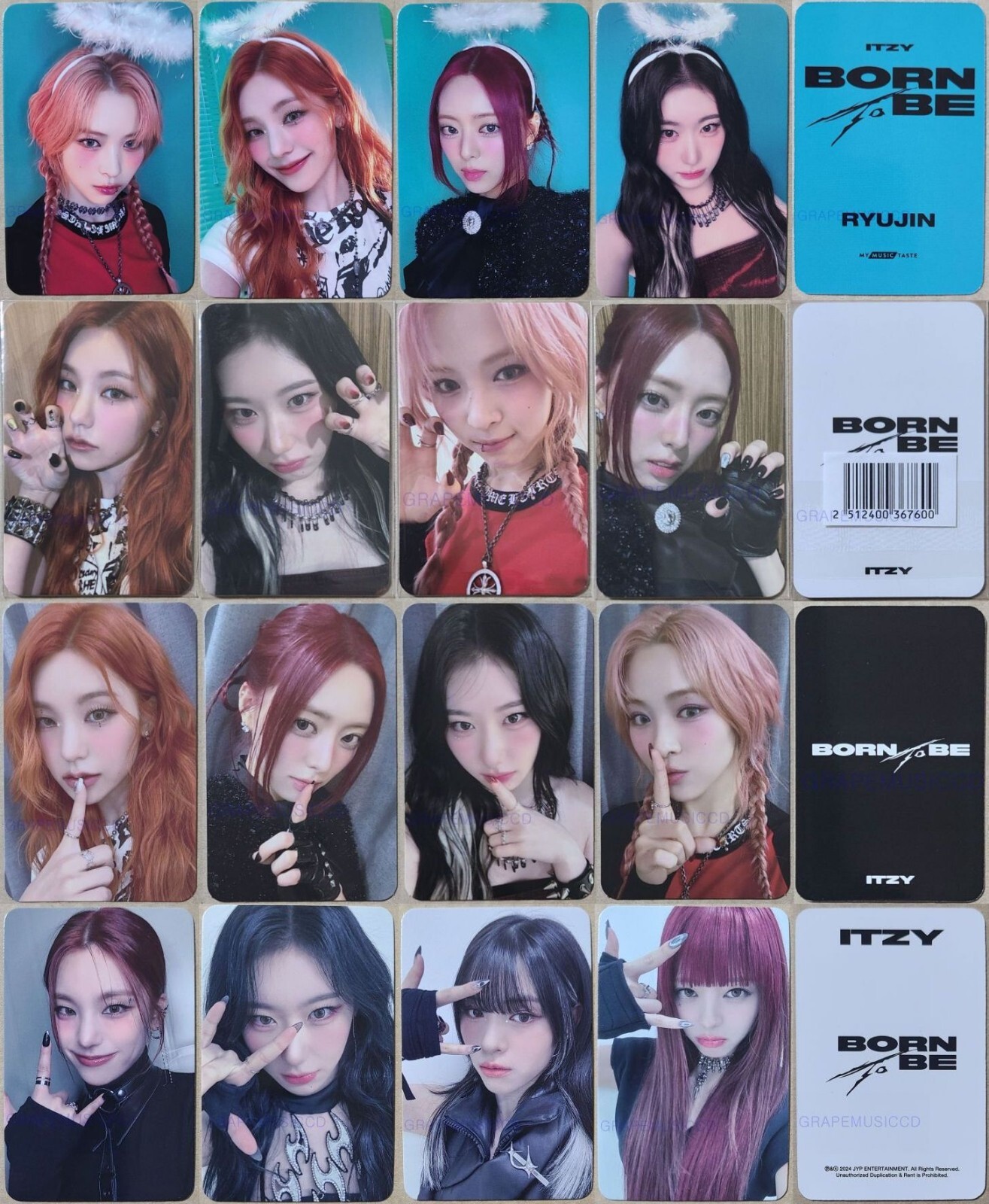ITZY BORN TO BE OFFICIAL SOUNDWAVE JYP YES24 MMT POB PHOTO CARD PHOTOCARD ONLY