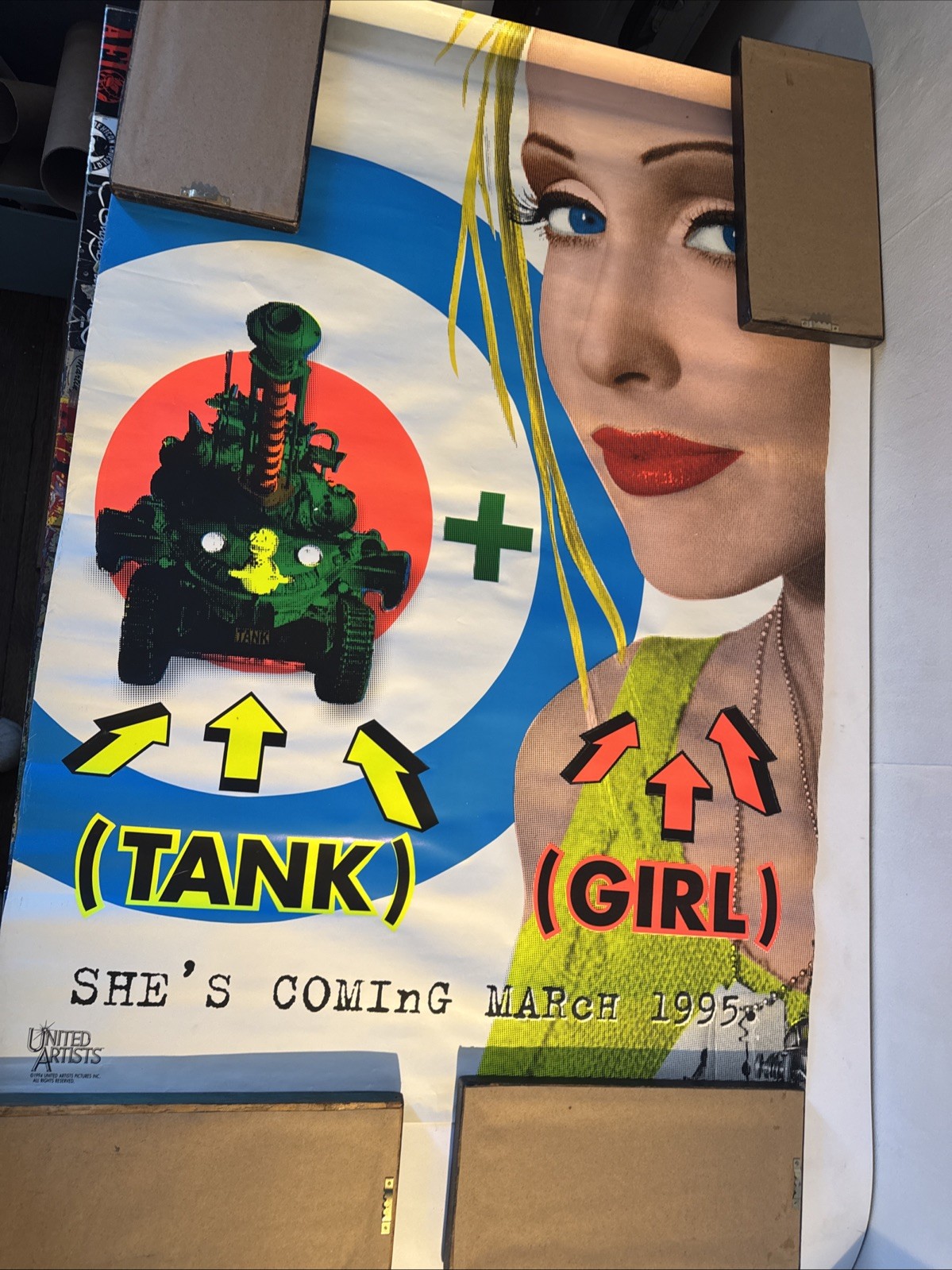 Rare Tank Girl Movie Poster Silkscreen 39.5×27 1995 Silkscreened Not Many Made