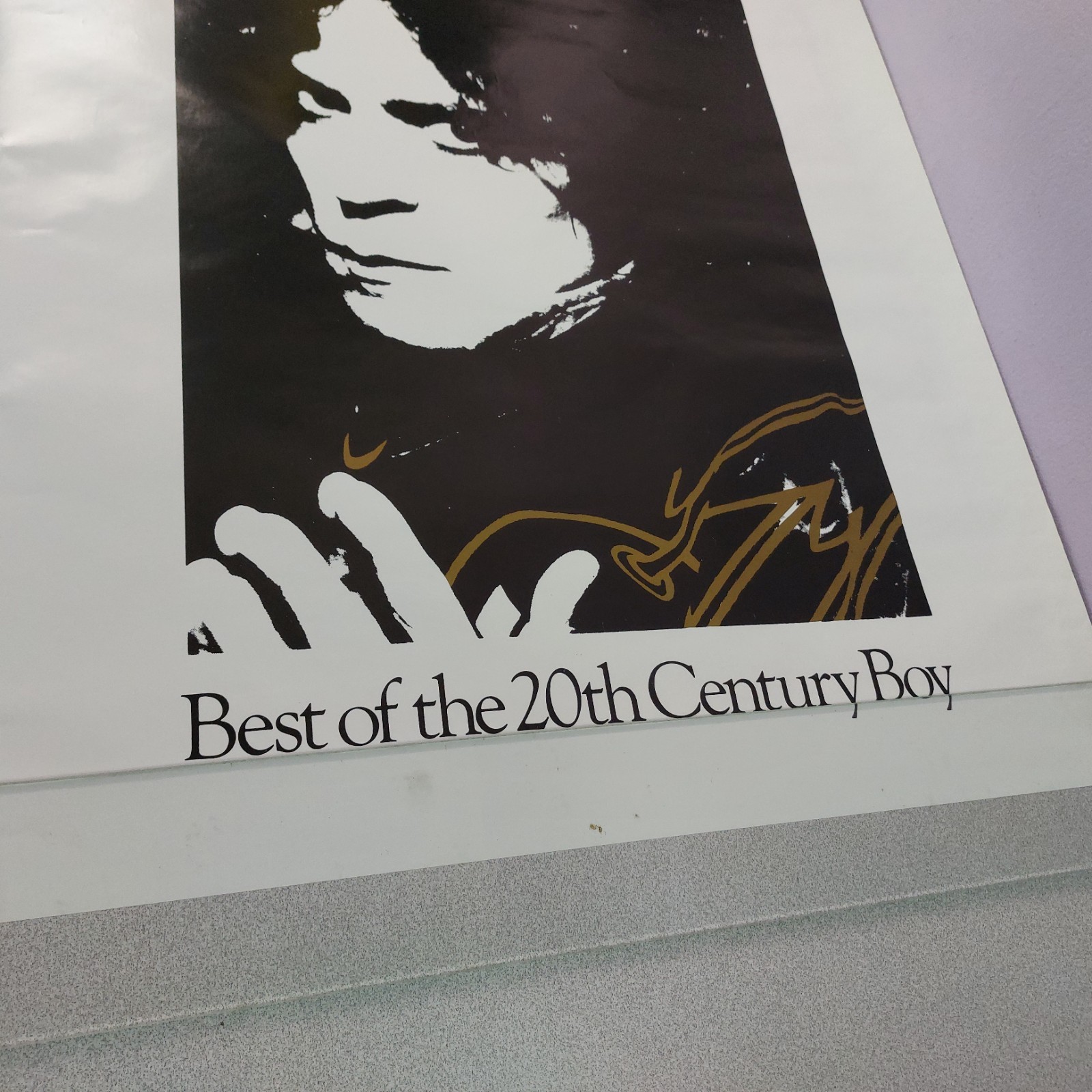 Vintage Poster 1985? Marc Bolan T.Rex Best of 20th Century Boy 34×25″ VG READ