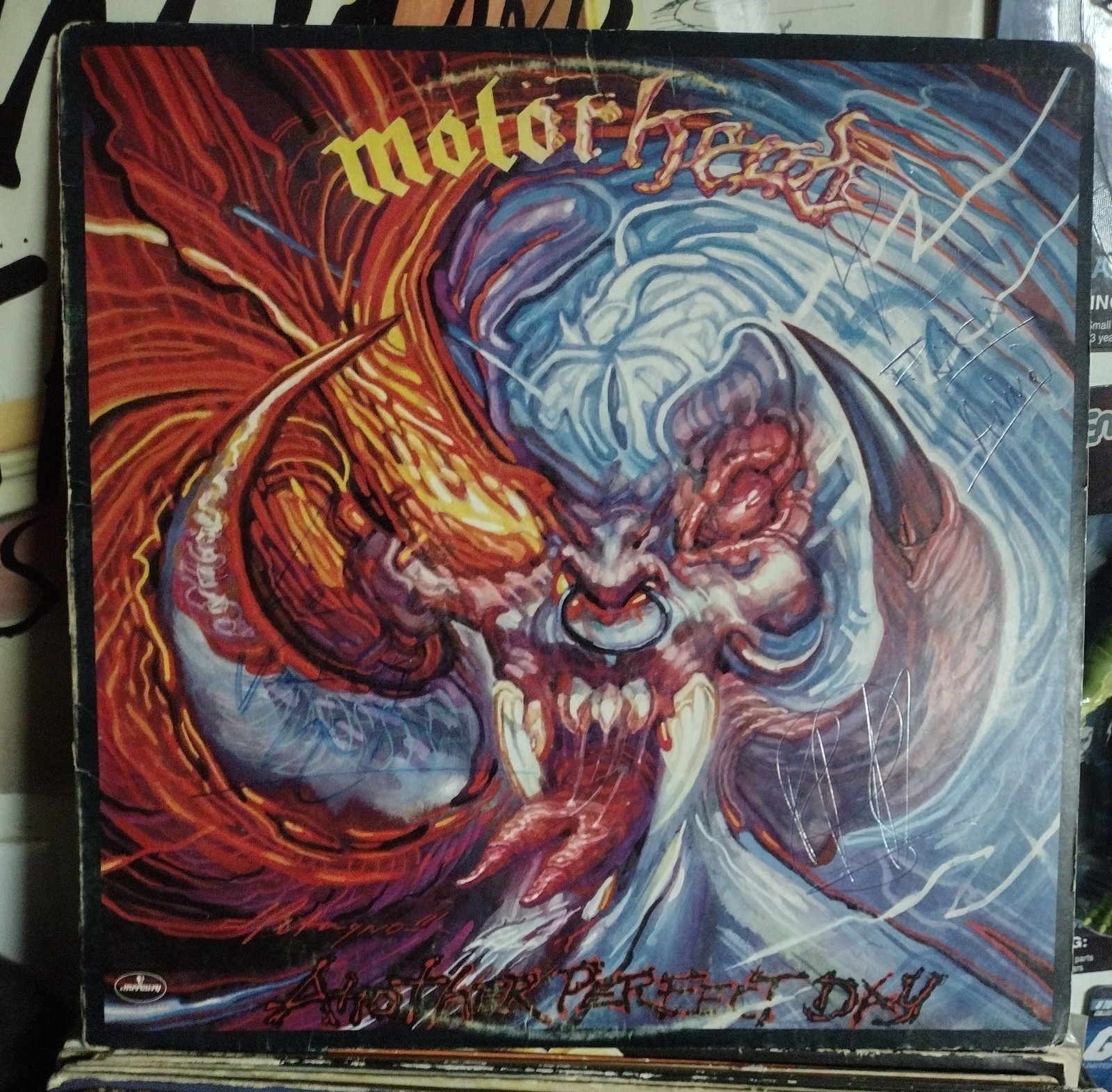 Motorhead Signed 1983 Vinyl By whole band, Lemmy, Phithy & Brian Robertson