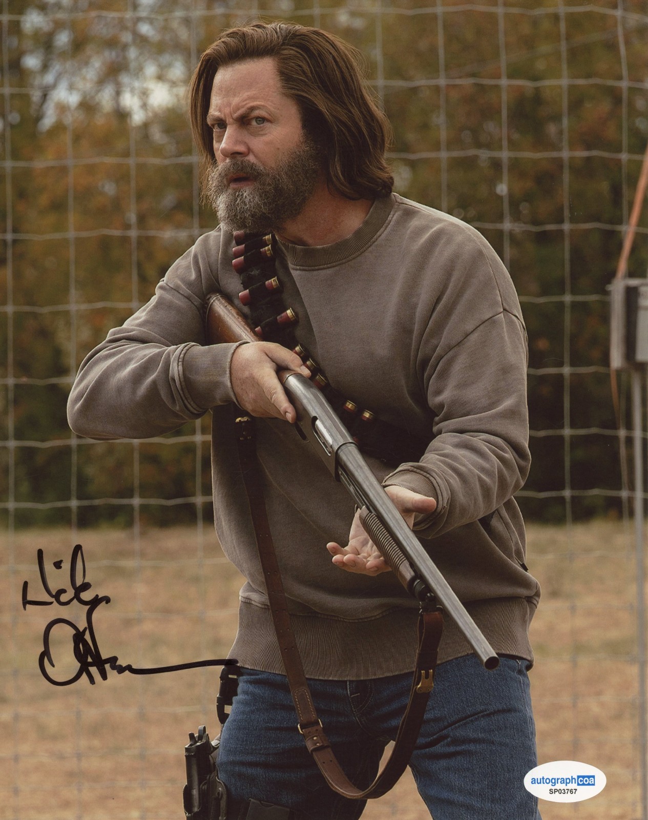 Nick Offerman Last of Us Autograph Signed 8×10 Photo ACOA