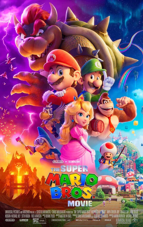The Super Mario Bros. Movie Original Movie Poster 27x 40 Minor Creases On Bottom