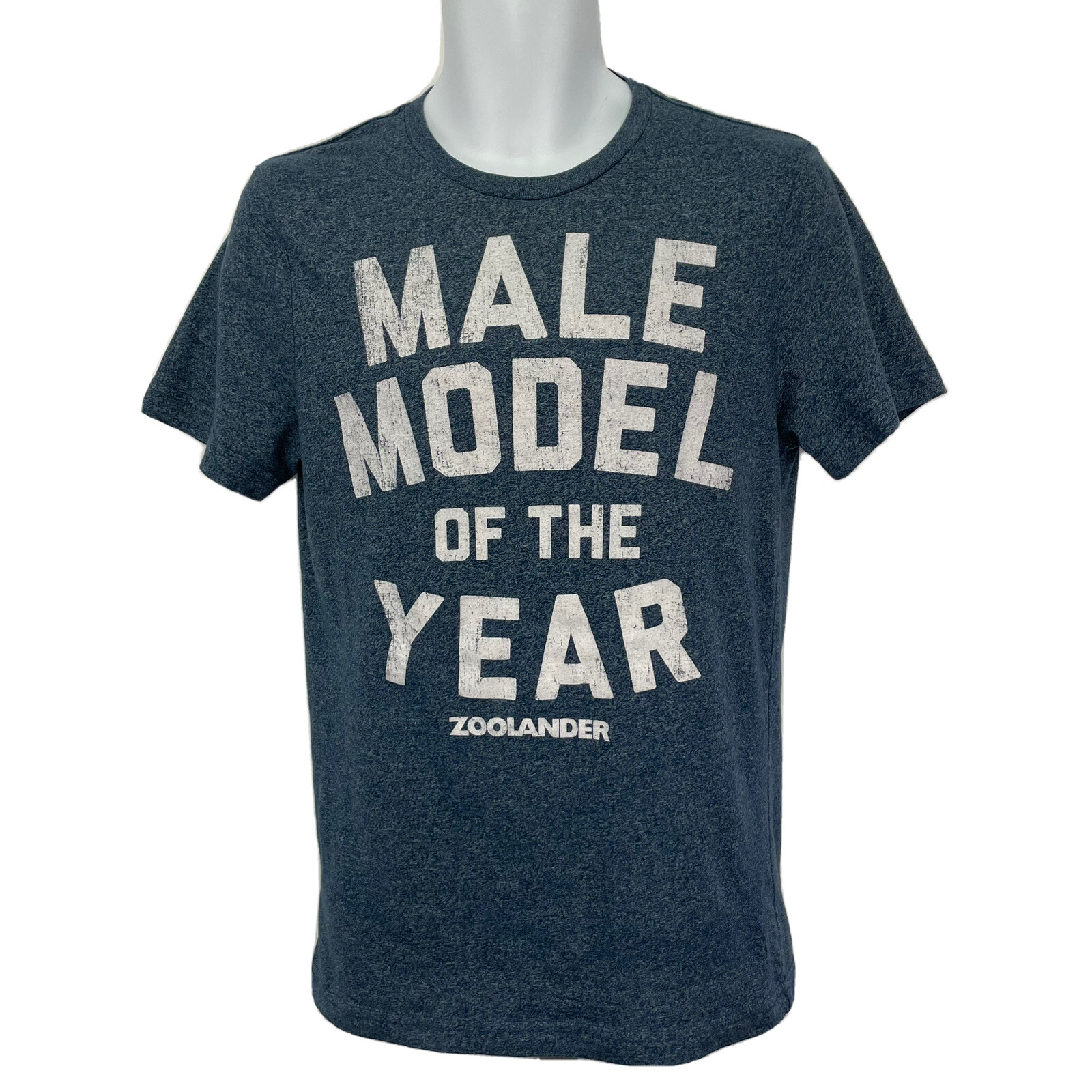 ZOOLANDER Male Model T Shirt / Adult (S) Blue Official Cotton Blend / SEE SPECS