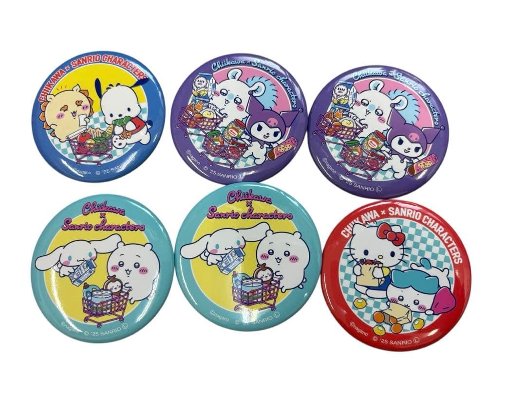 Sanrio Characters Pin Badge Set of 6