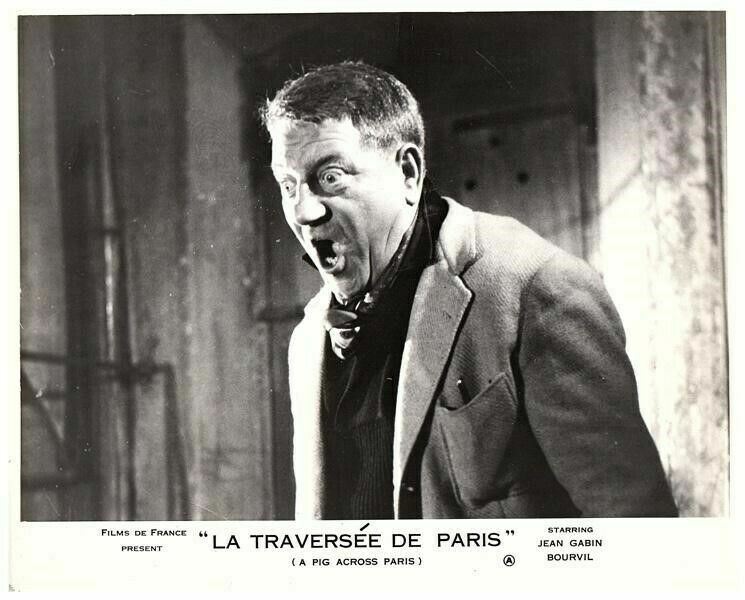 La Traversee De Paris Original Lobby Card Jean Gabin A Pig Across Paris 1956