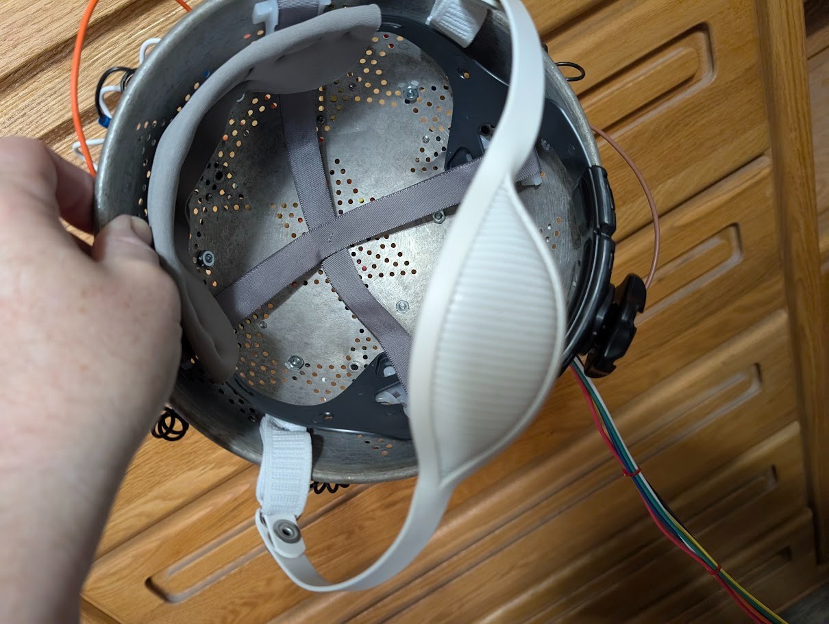 Fan-made Ghostbusters -like Colander Aura Hat