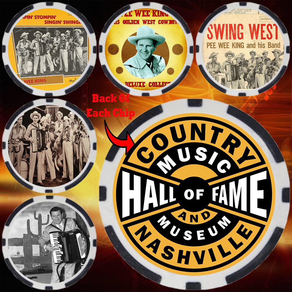 PEE WEE KING – COUNTRY MUSIC HALL OF FAMER – COLLECTABLE COIN SET (5)