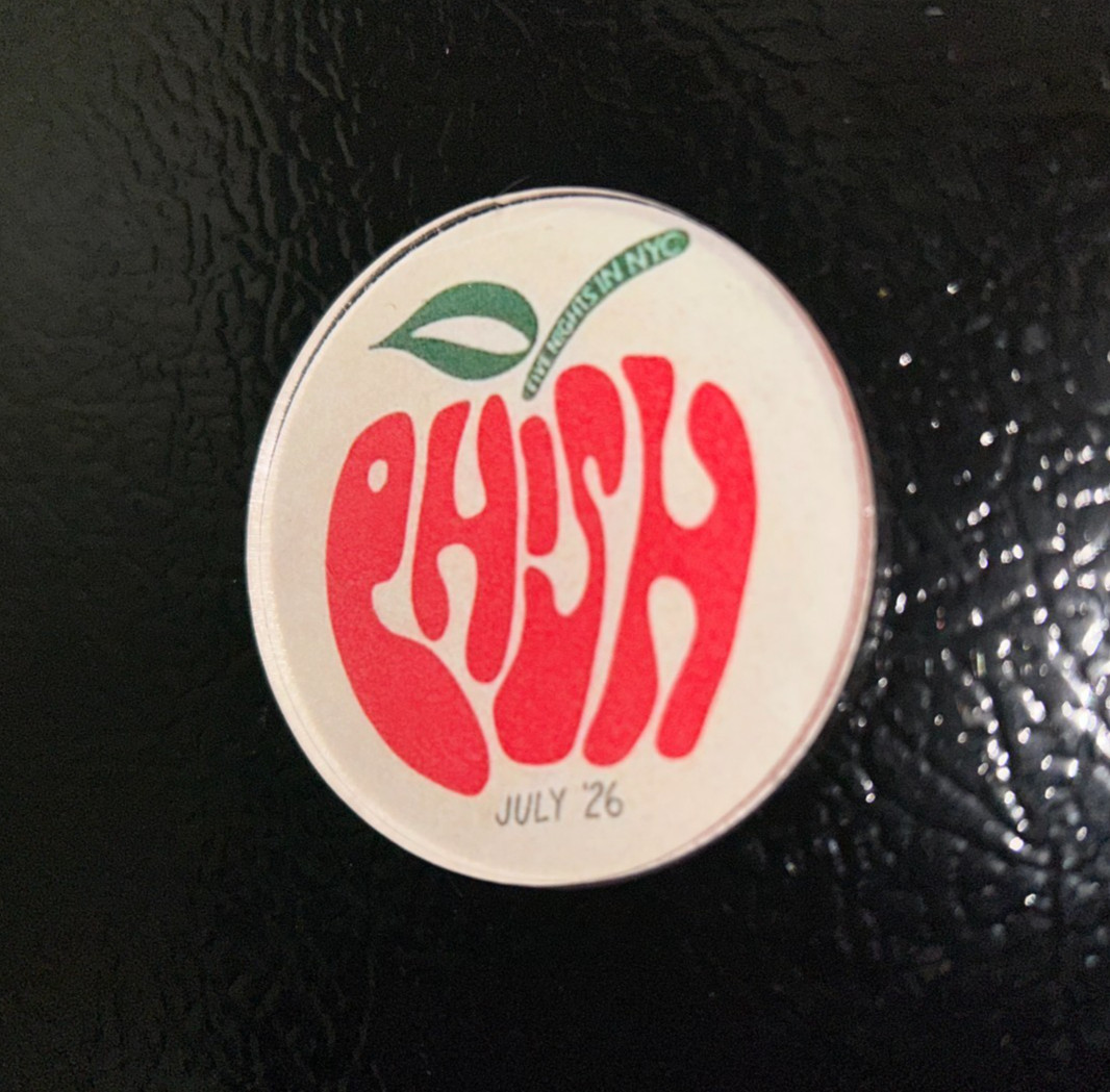 Phish magnet “Five Nights in NYC” Big Apple July 2026 2″ Lucite magnet MSG NEW
