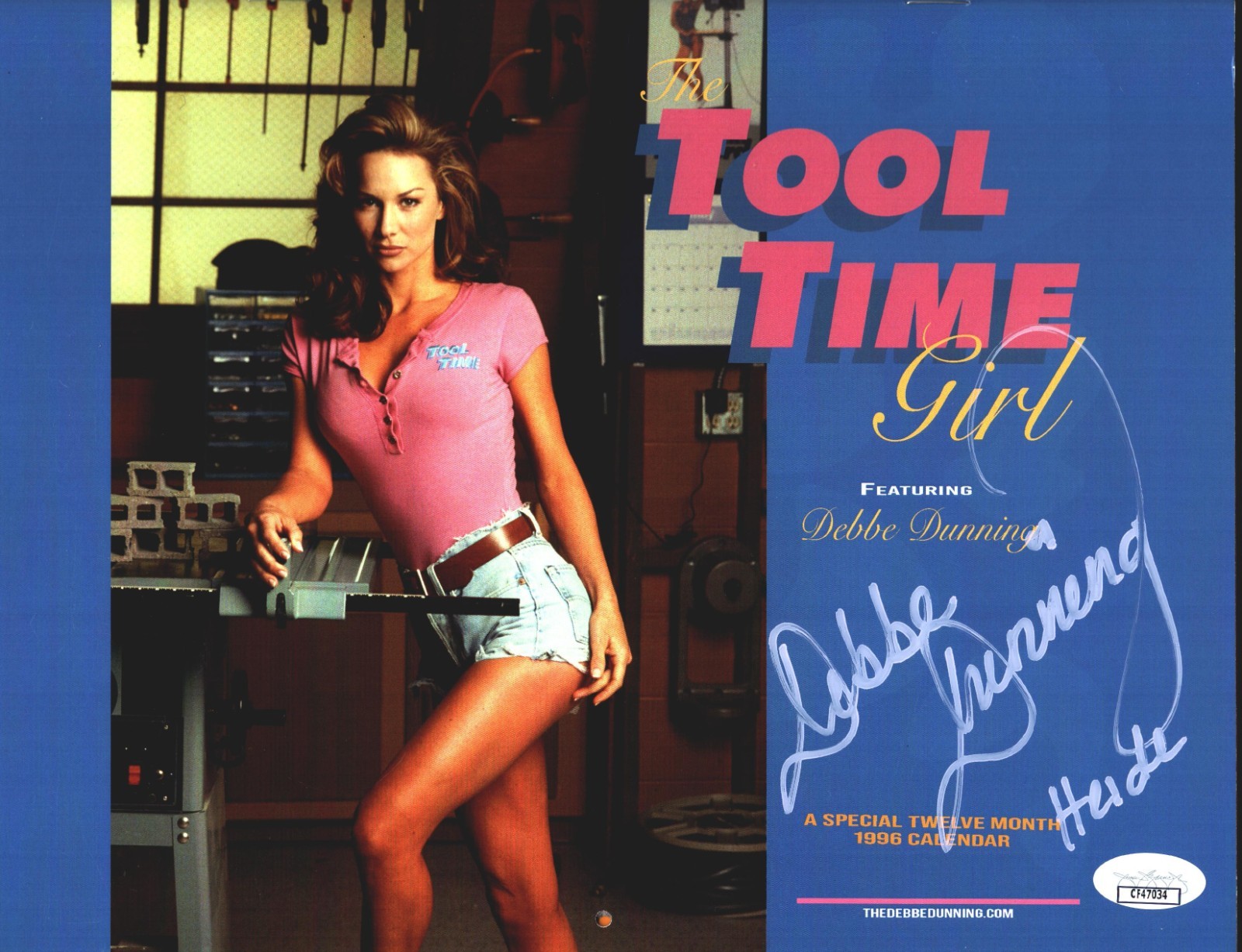 DEBBE DUNNING Signed HOME IMPROVEMENT TOOL TIME CALENDAR Autograph JSA COA CERT