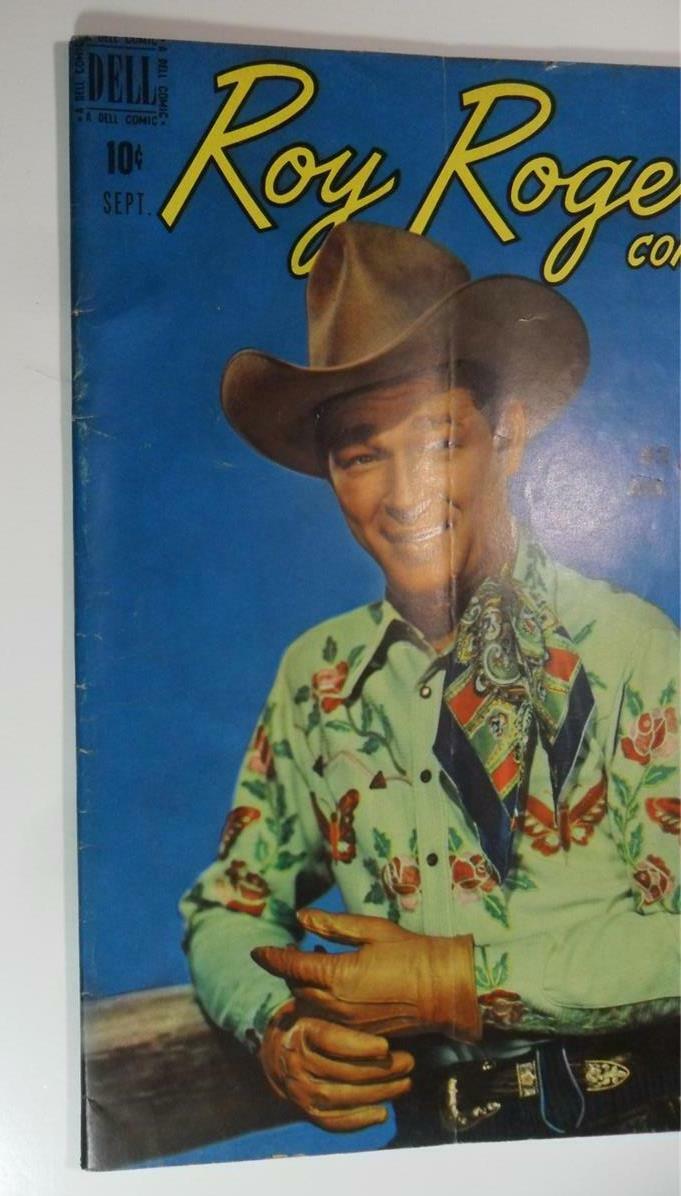 ROY ROGERS COMICS #33 SEPT 1950 DELL PHOTO COVER F/VF 7.0 SUB CREASE