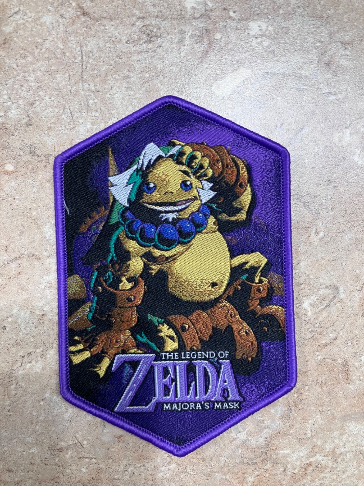 ZELDA Goron Link purple border woven patch