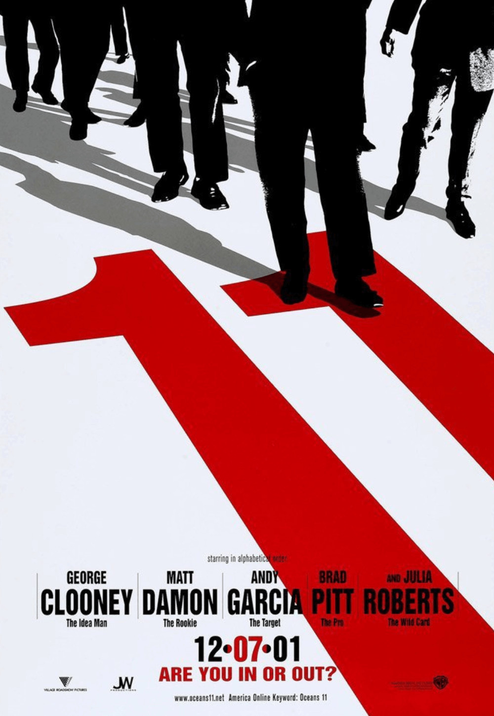 Oceans 11 ORIGINAL STUDIO PRODUCED! 27″ x 40″ Theater Movie Poster C9/C10