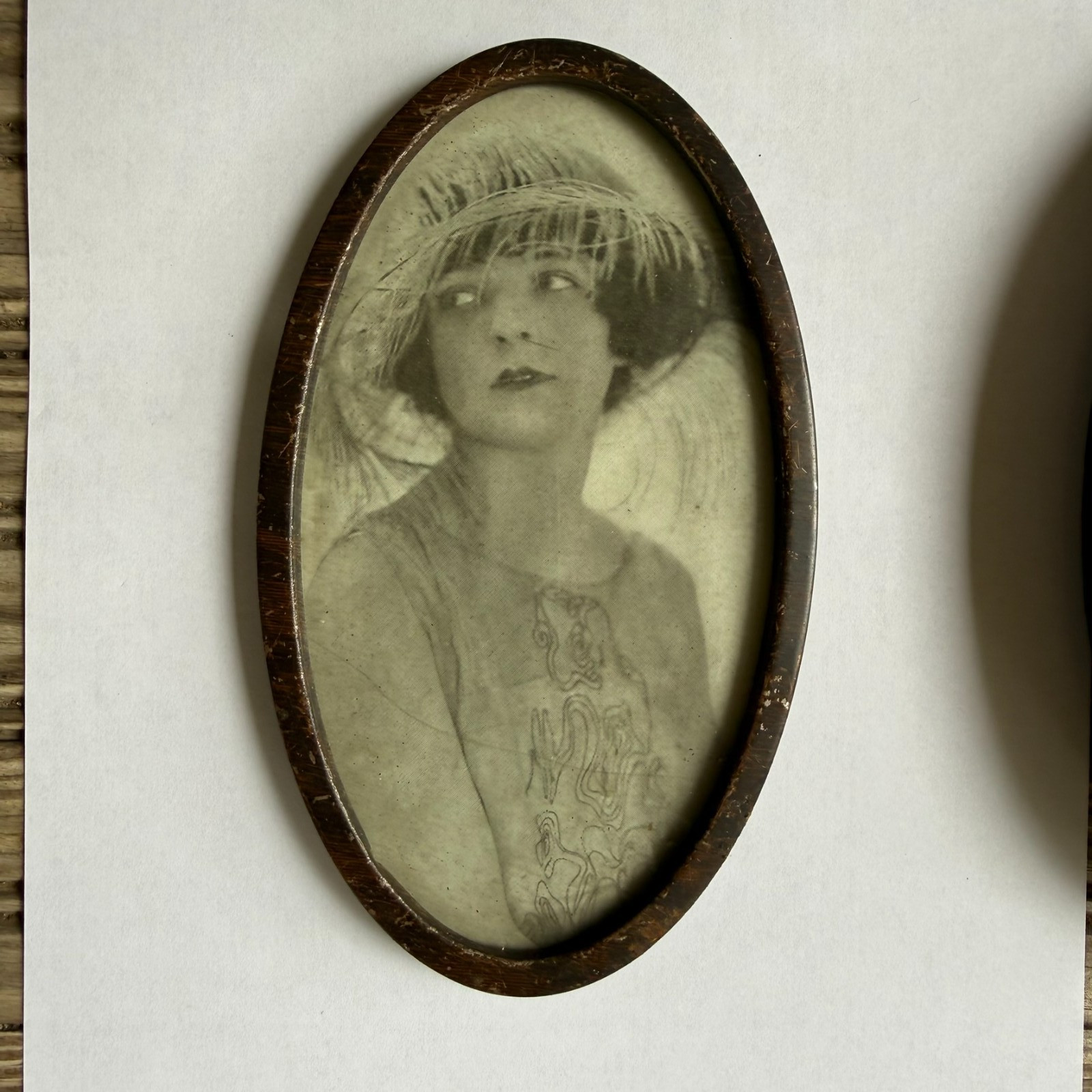 Antique 1920s Marion Davies & other Silent Film Star Prints Set of 4 Tin Frames