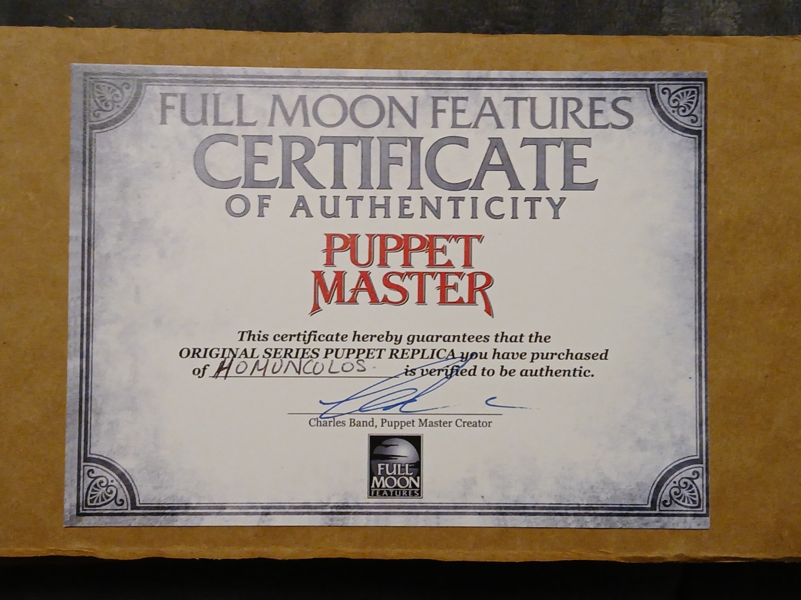 Puppet Master Homuncolos Replica with Certificate without stand