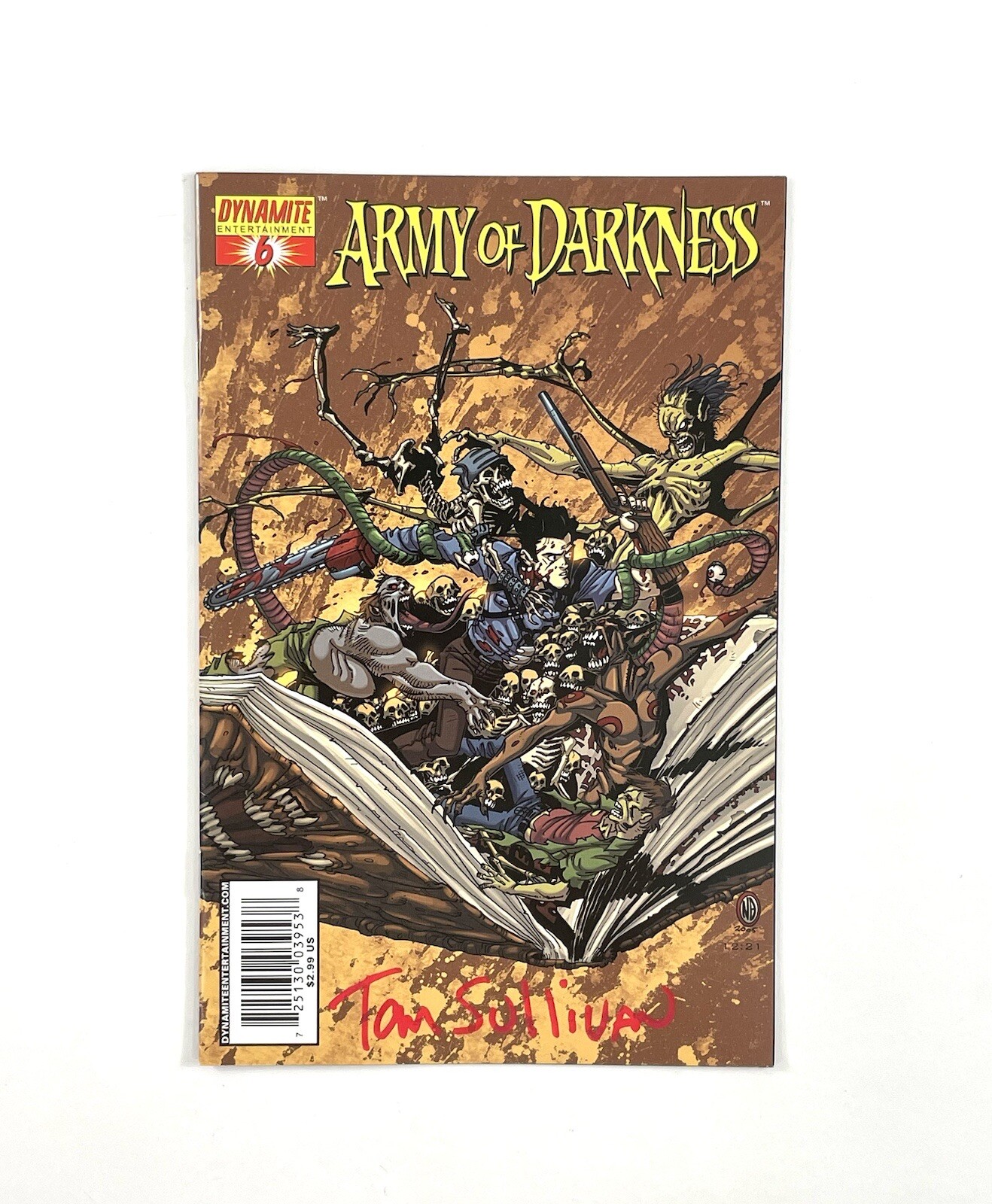 Tom Sullivan Signed Army Of Darkness Comic Book Evil Dead Necronomicon Creator