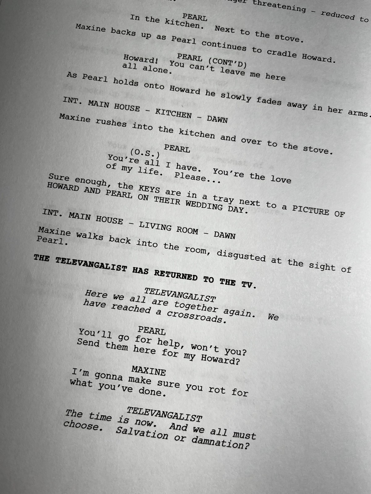 X Script Signed- Autograph Reprints- Mia Goth- Maxine Minx- X Movie- Horror