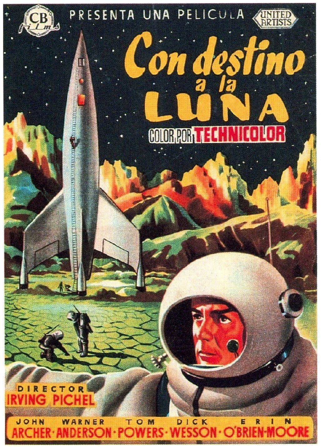 DESTINATION MOON Movie Poster 1950 Sci-Fi Apollo 13
