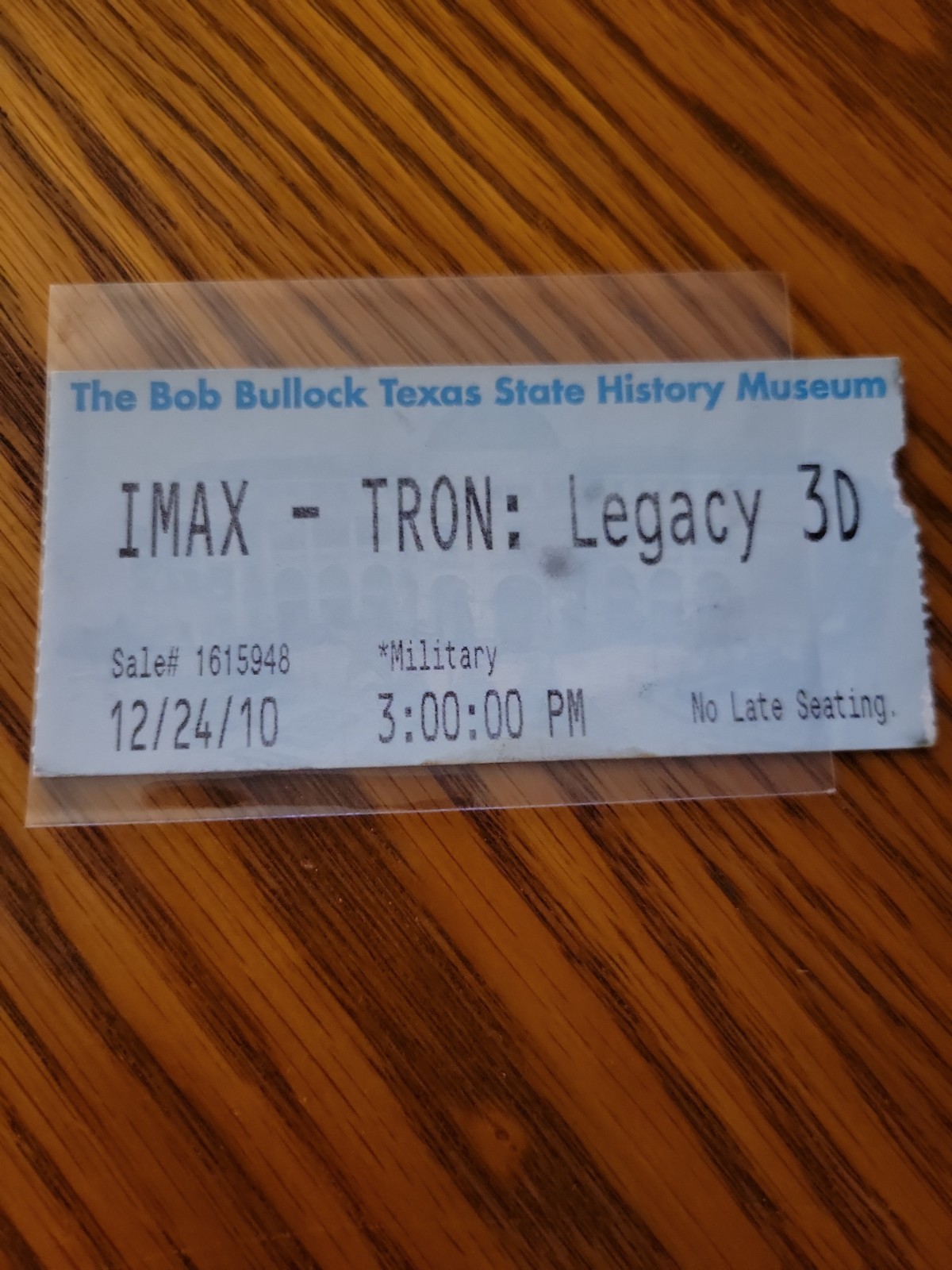 2010 Tron Legacy Original Movie Ticket Stub Christmas Eve IMAX Olivia Wilde