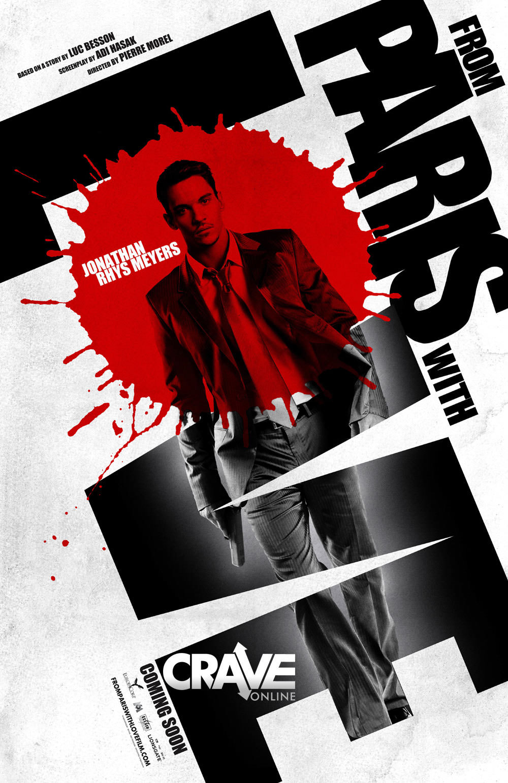 JONATHAN RHYS MEYERS FROM PARIS WITH LOVE 27X41 AUTHENTIC DOUBLE SIDED POSTER