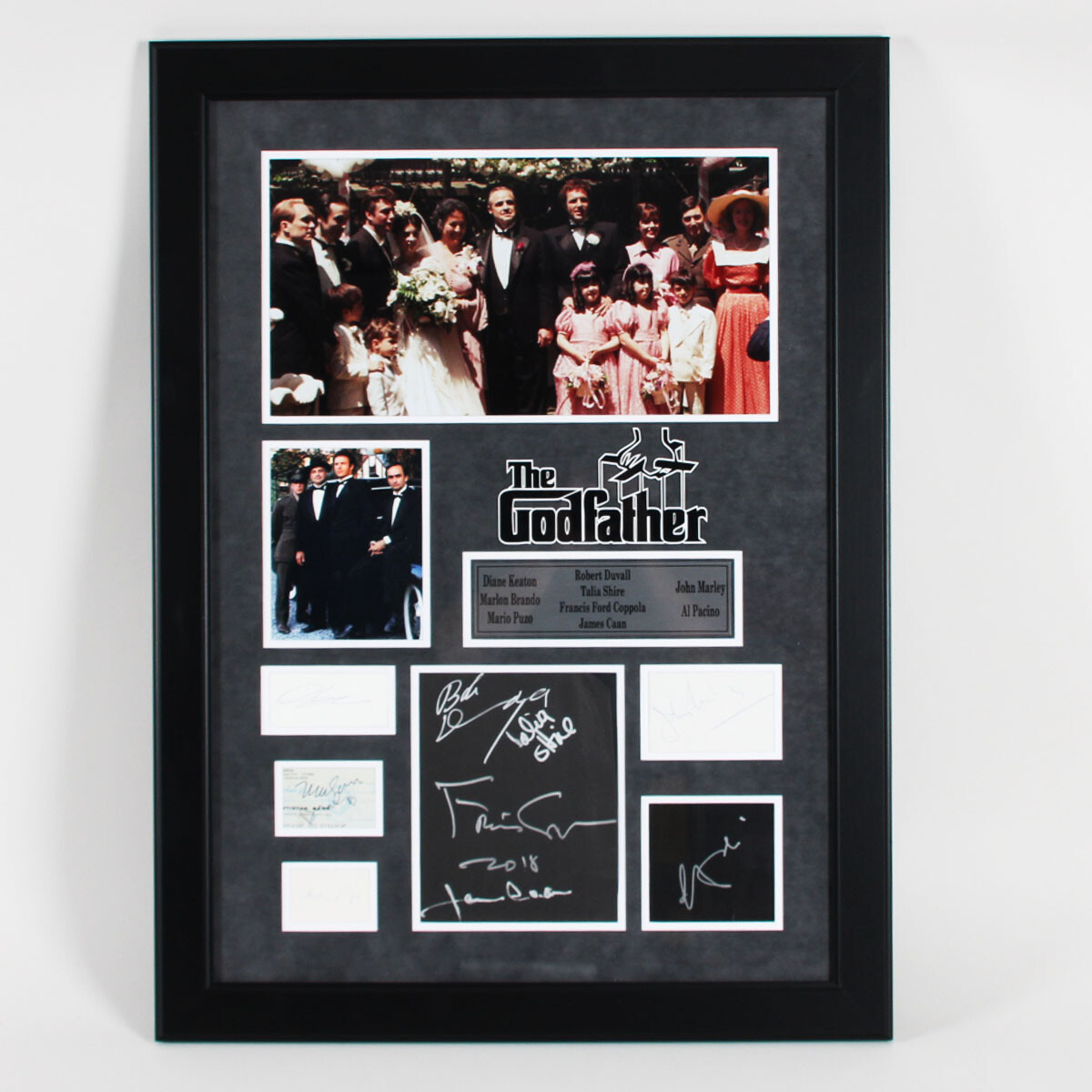 The Godfather Cast Signed Photo Display (9) Marlon Brando, Al Pacino, etc. – …
