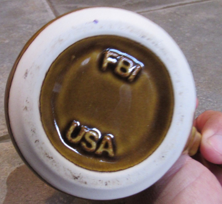 Vintage Johnny Carson Collection The Tonight Show Ceramic Coffee Cup Mug FBI USA