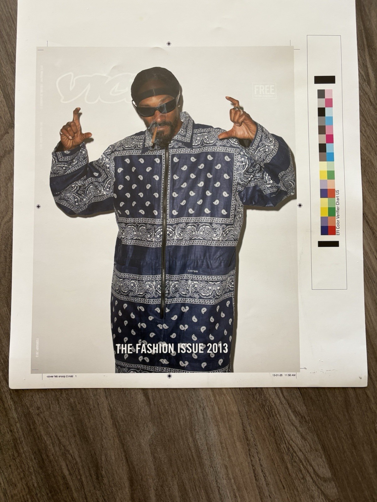 SNOOP DOGG 2013 VICE MAGAZINE CMYK PROOF PRINT death row records doggystyle