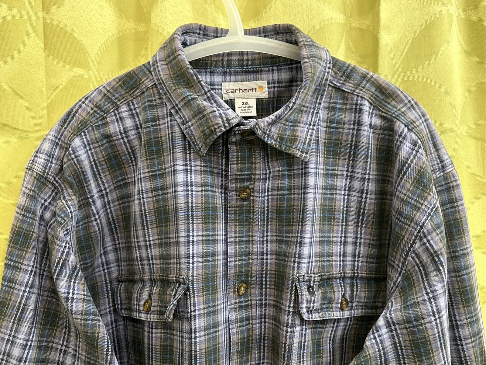 2XL Vintage PRINCE Revolution PURPLE RAIN T-Shirt X CARHARTT Plaid Flannel Twill