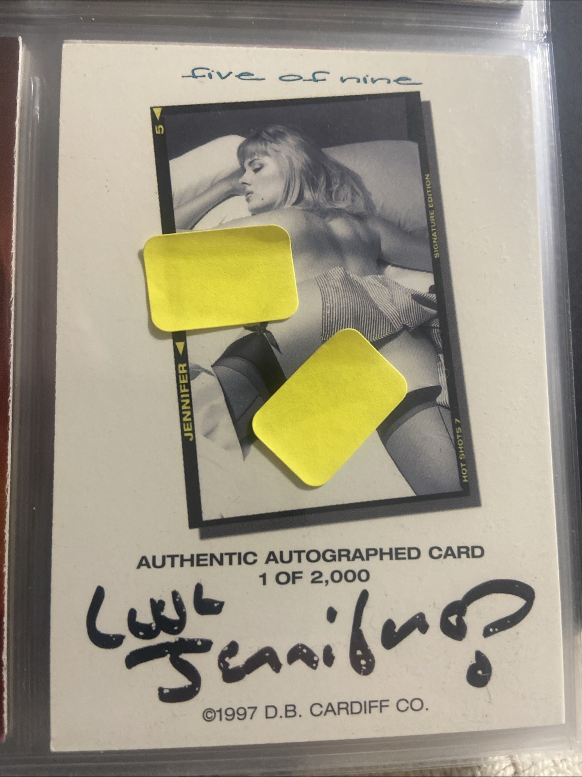 Jennifer Signed 1997 Hot Shots 7 Card #5/9 Porn Star Autograph #/2000 Authentic