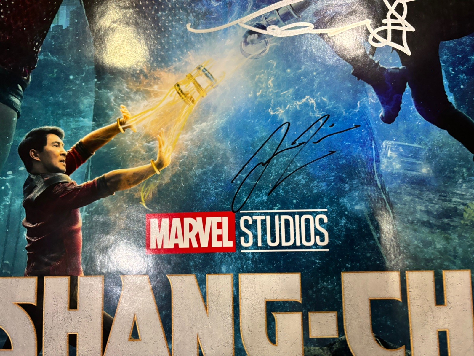 Shang-Chi 27×40 Double Sided Poster Signed By Simu Liu Tony Leung Michelle Yeoh