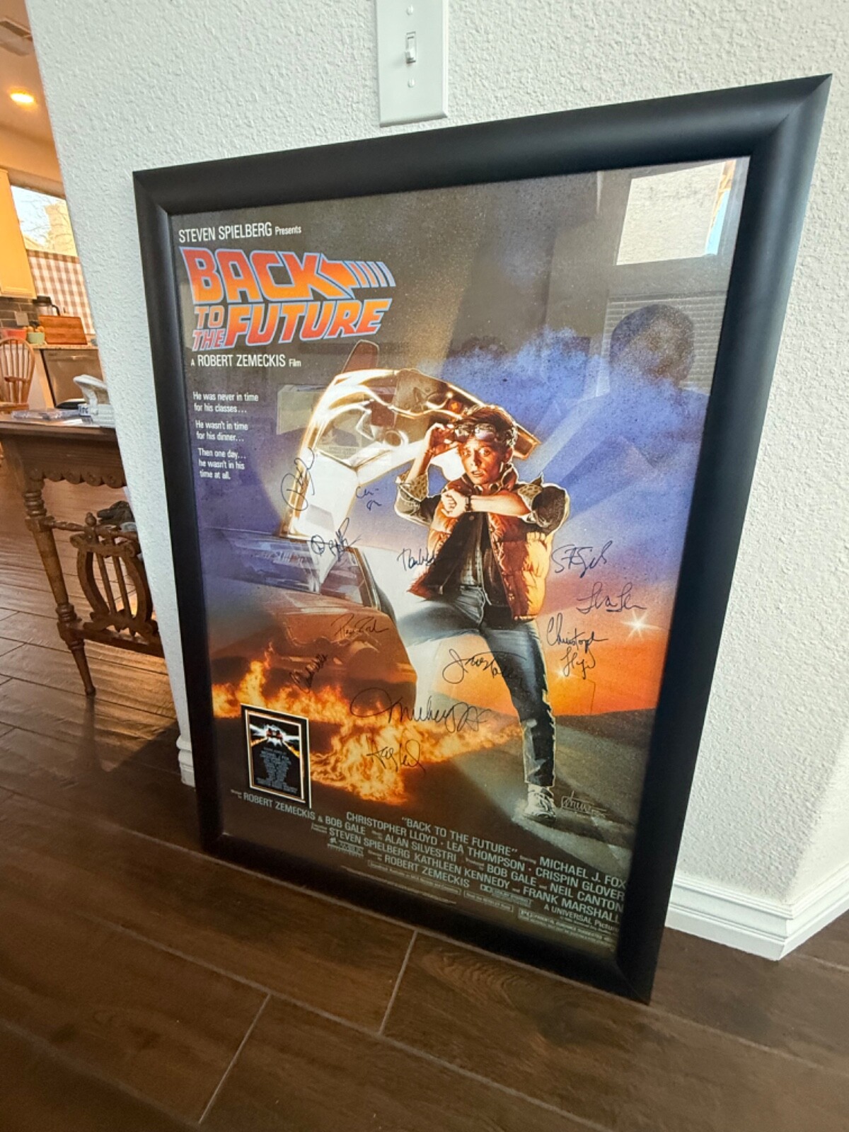Michael J. Fox and Cast Autographed Back to the Future 42.5 by 30.5 Movie Poster