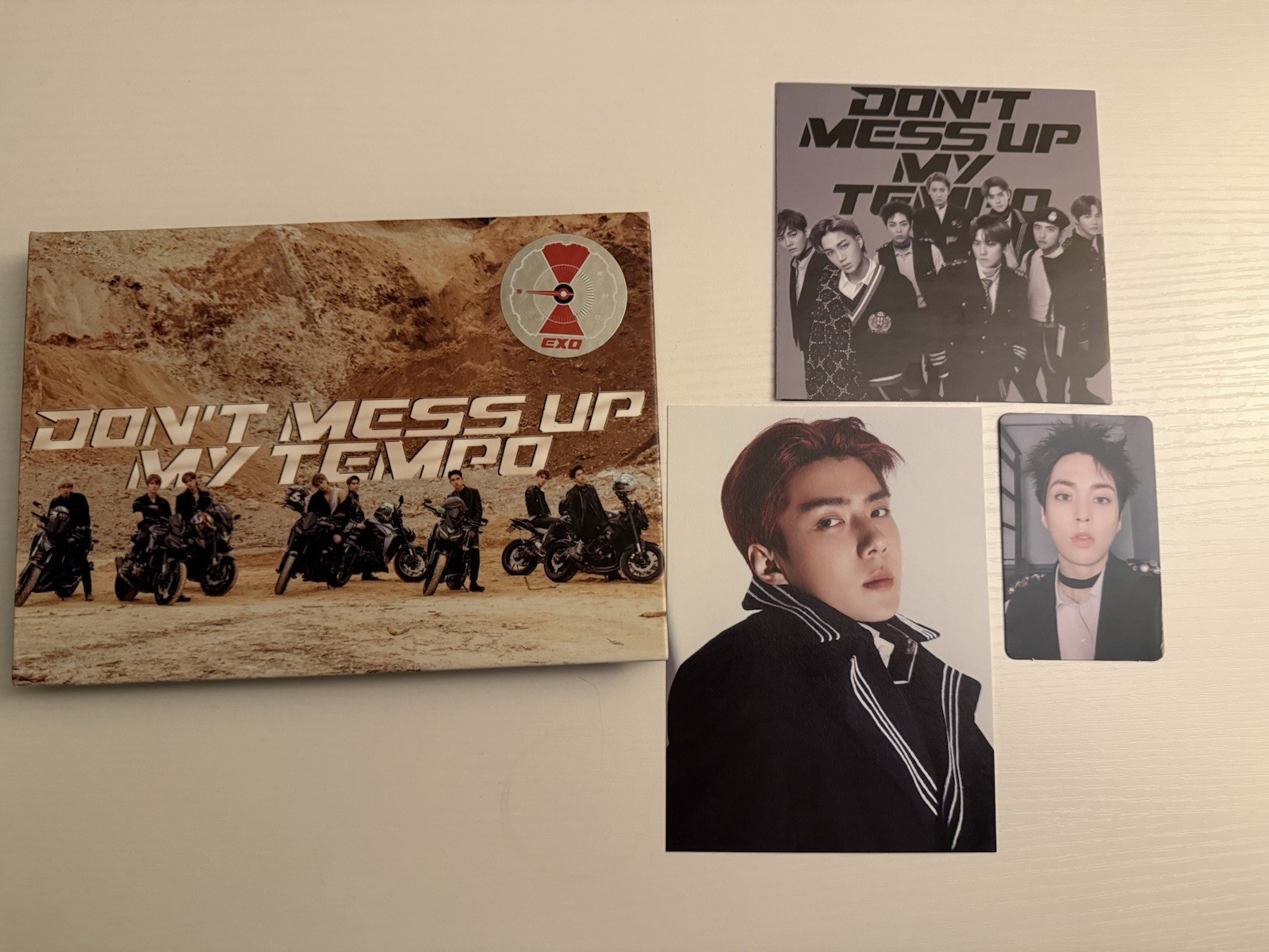 EXO ‘Don’t Mess Up My Tempo’ Moderato Version Xiumin Photocard Sehun Postcard
