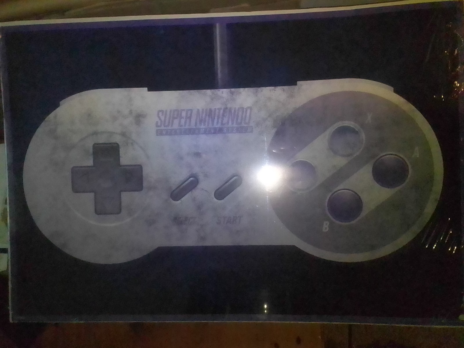 SUPER NINTENDO CONTROLLER ORIGNAL 24X36 POSTER VIDEO GAMES SNES CLASSIC VINTAGE