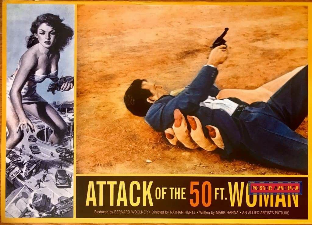 Attack Of The 50 Foot Woman Movie Poster UK Import 1996 24 x 33.5