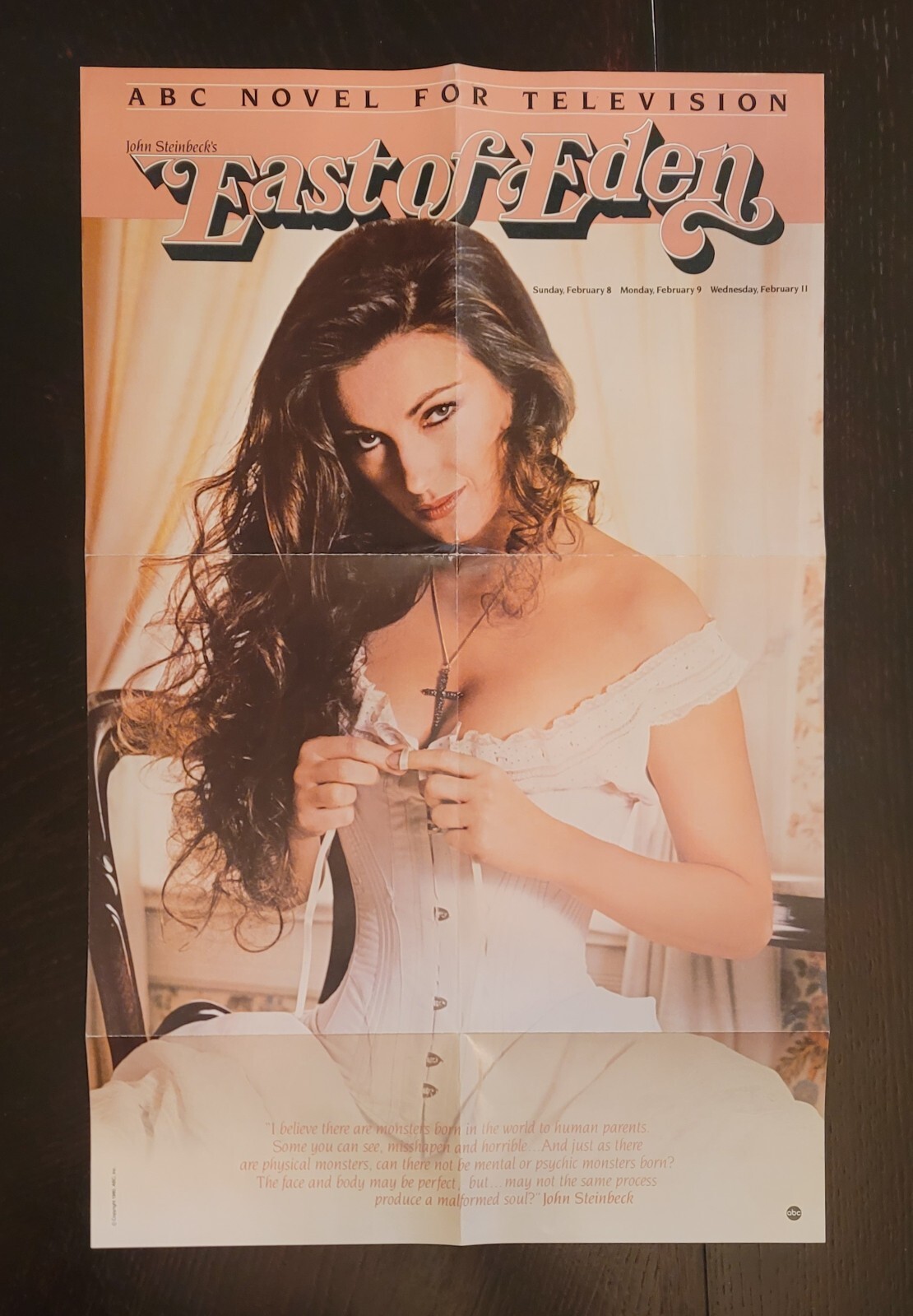 Jane Seymour in East of Eden Factory Folded, Unused Promotional Poster 1980