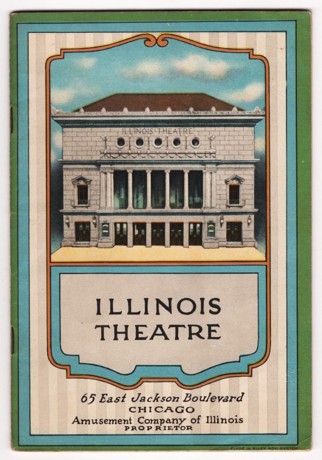 W. C. Fields “ZIEGFELD FOLLIES of 1915” Bert Williams 1915 Chicago Playbill