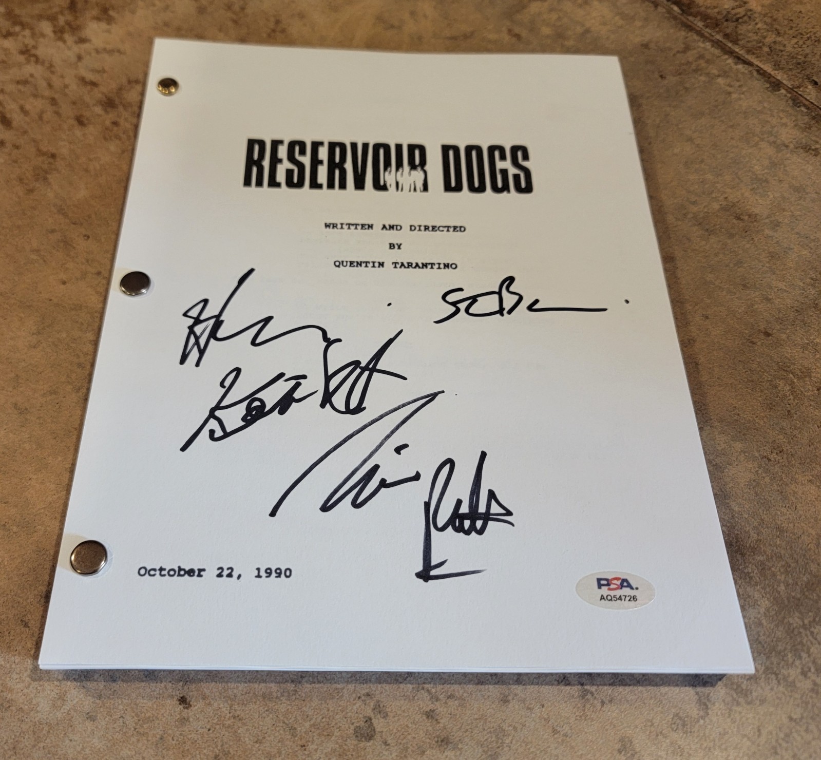Harvey Keitel Tim Roth Steve Buscemi signed Reservoir Dogs script 103 pages PSA