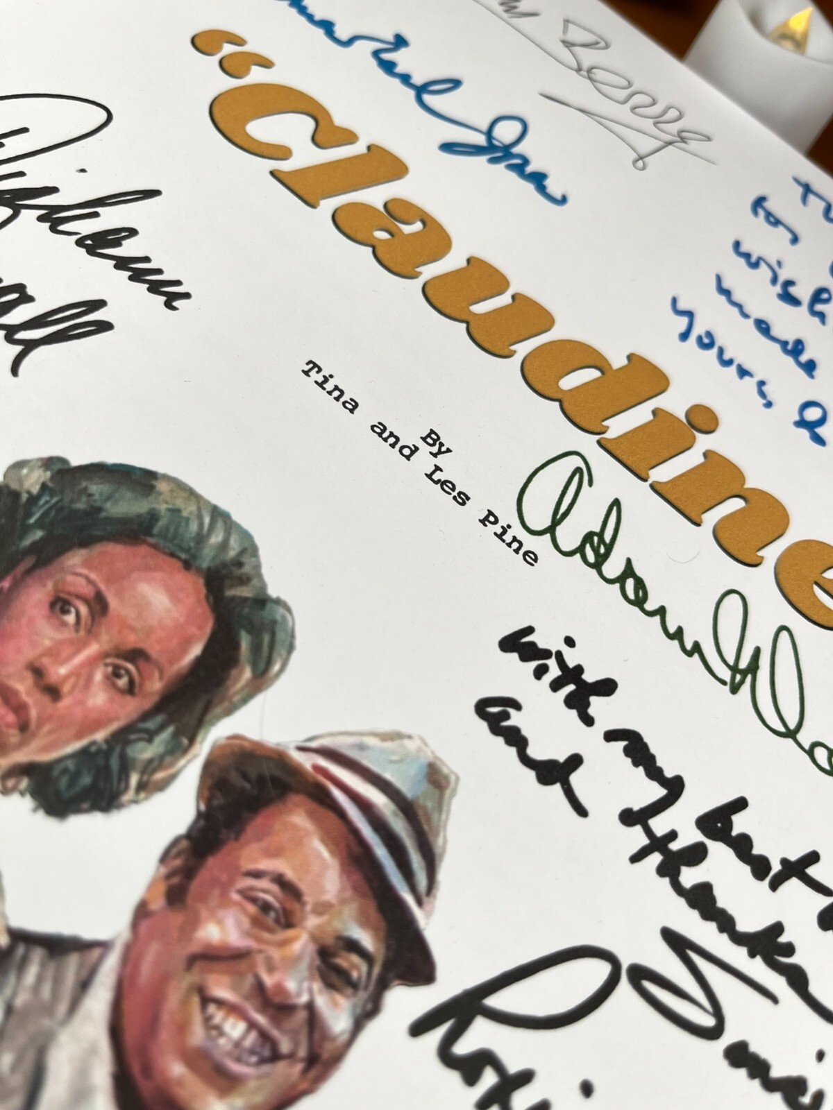 Claudine Script Signed- Autograph Reprints- Diahann Carol, James Earl Jones