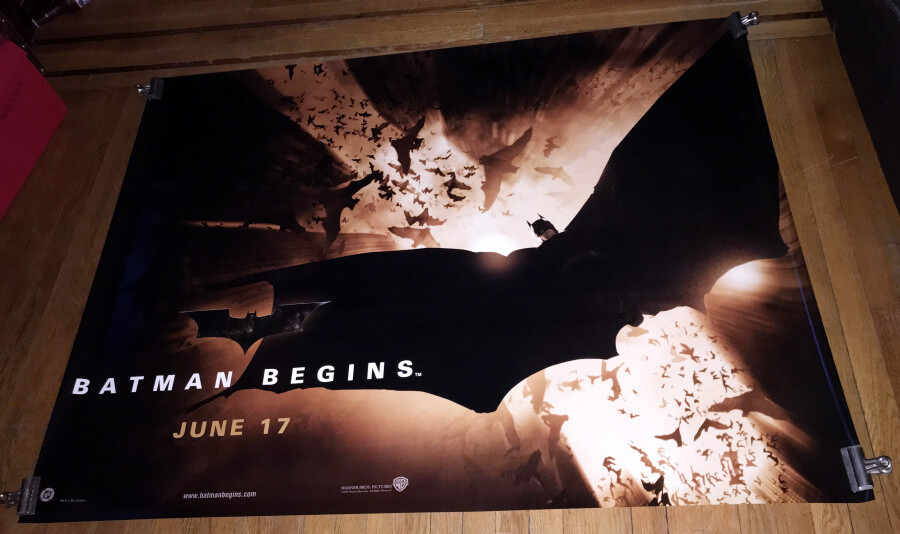 BATMAN BEGINS 5ft SUBWAY MOVIE POSTER CHRISTIAN BALE THE DARK KNIGHT 2005 DC