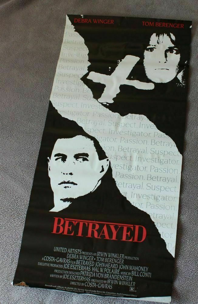 Betrayed 1988 Debra Winger Tom Berenger John Heard PROMO Window Movie Poster G