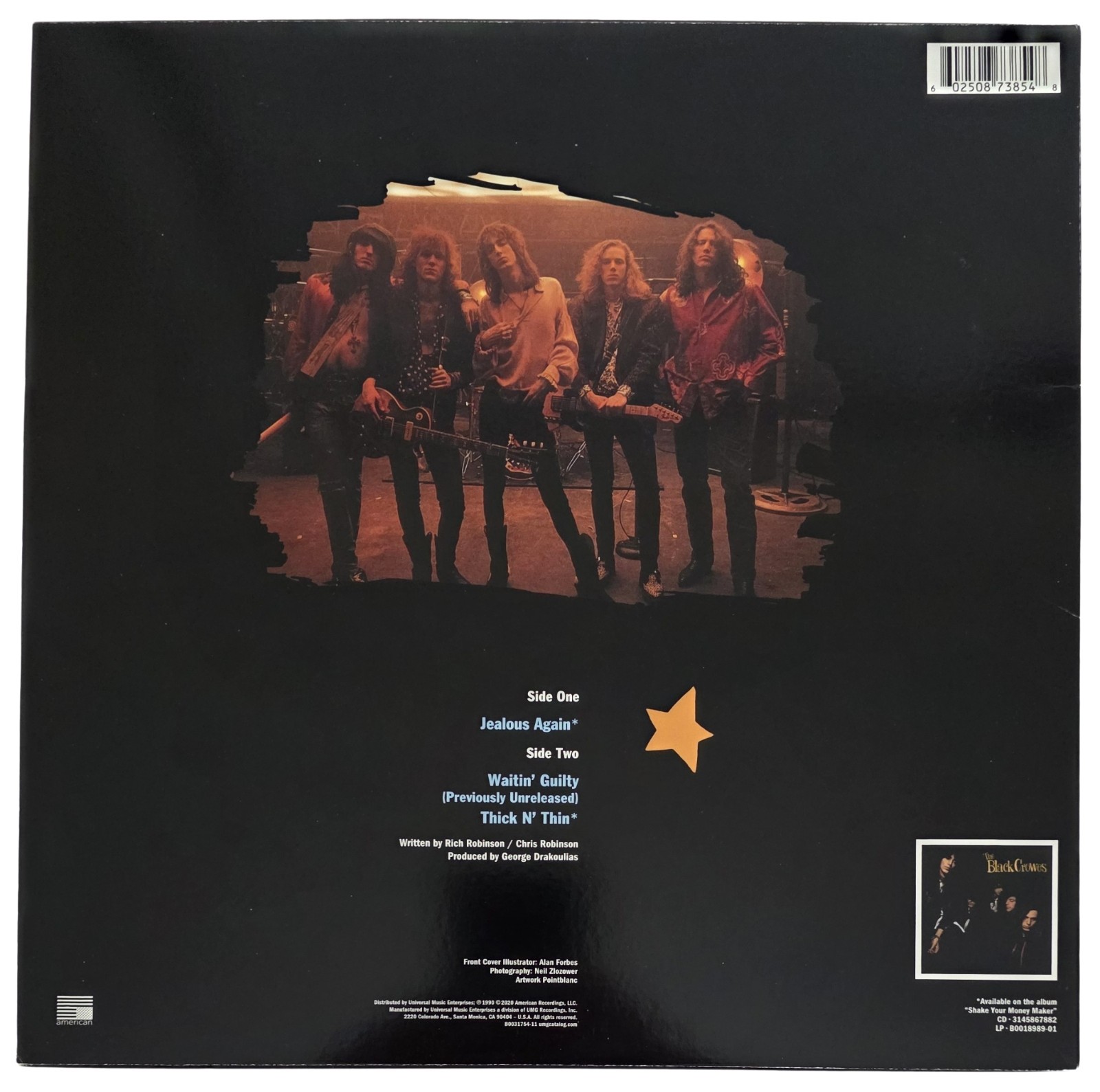 The Black Crowes Signed Jealous Again Album COA Proof Autographed Vinyl Record