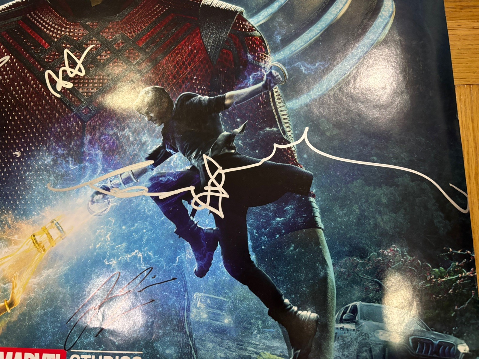 Shang-Chi 27×40 Double Sided Poster Signed By Simu Liu Tony Leung Michelle Yeoh