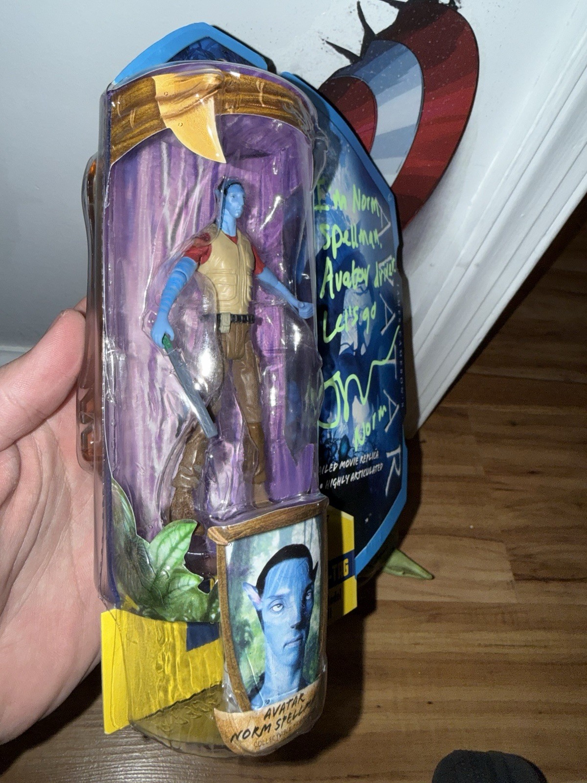 Joel David Moore Signed AVATAR Norm Spellman Mattel Figure W/ Quote & C.N.