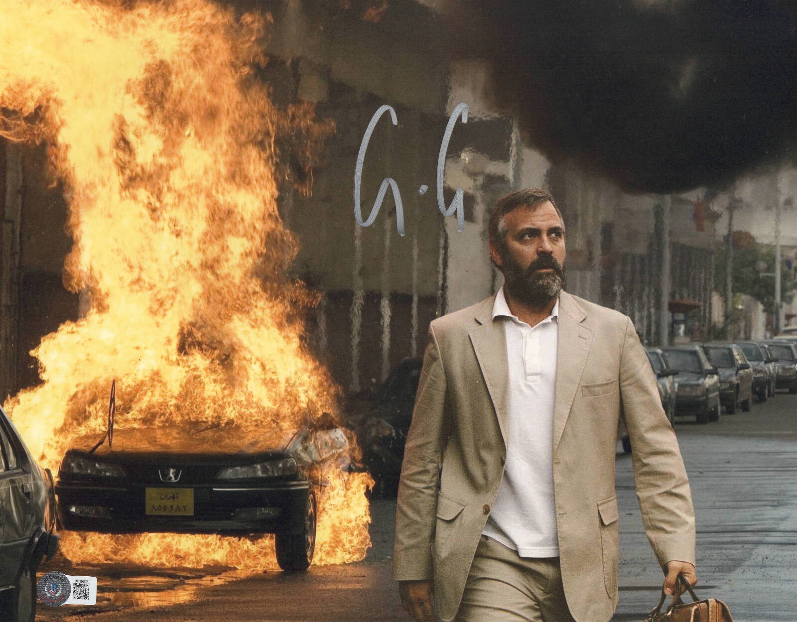 GEORGE CLOONEY SIGNED AUTOGRAPH THE PEACEMAKER 11X14 PHOTO BECKETT BAS