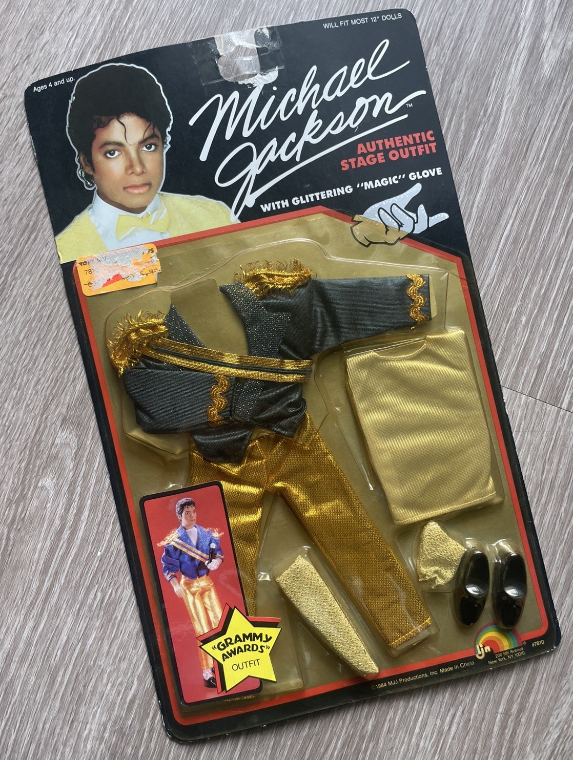 Michael Jackson Collectors 1984 Grammy Awards Doll Outfit Accessories Sealed