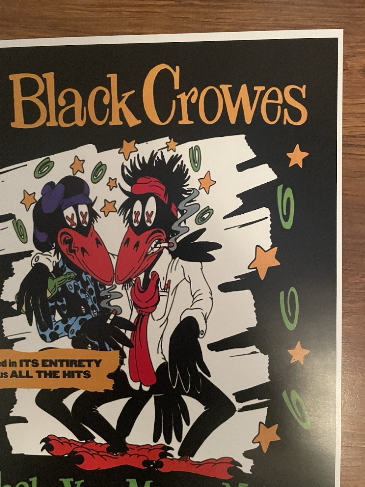 THE BLACK CROWES 2020 Local Promo Poster For Show Covid Postponed 11”X17” NC